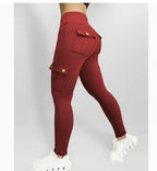 Workwear With Pocket Fitness Pants For Women High Elastic Tight - DanaFashionstore
