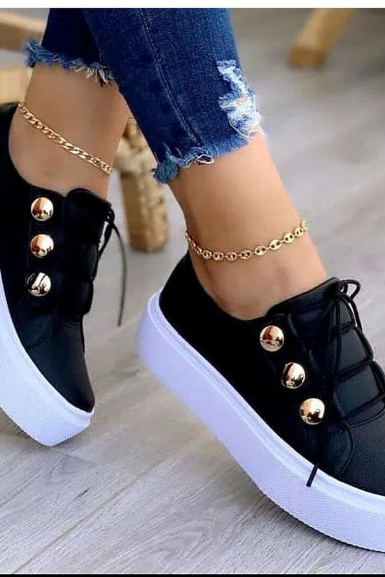 One-foot Square-toe Loafers White Shoes Soft Platform Platform - DanaFashionstore