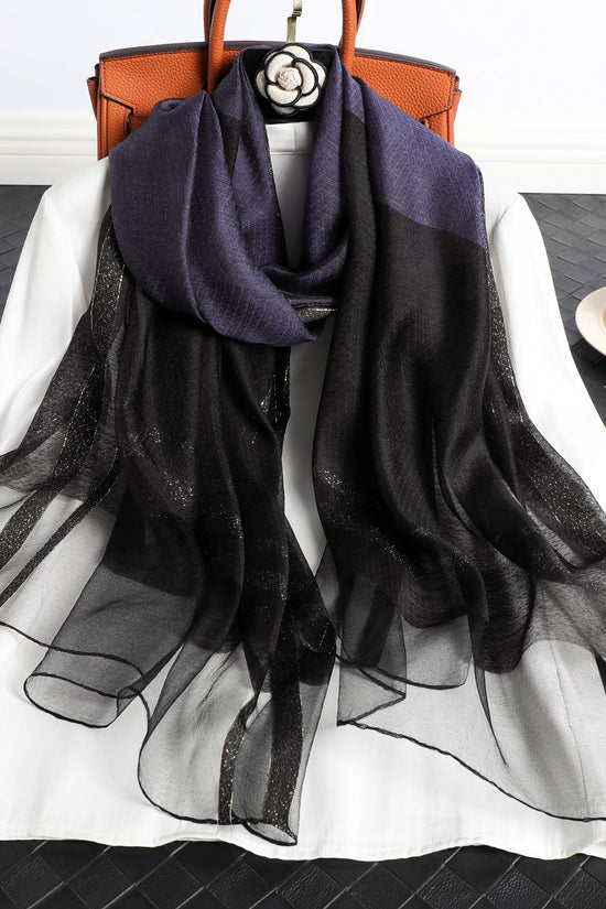 Women's Korean Style Silk Plaid Scarf