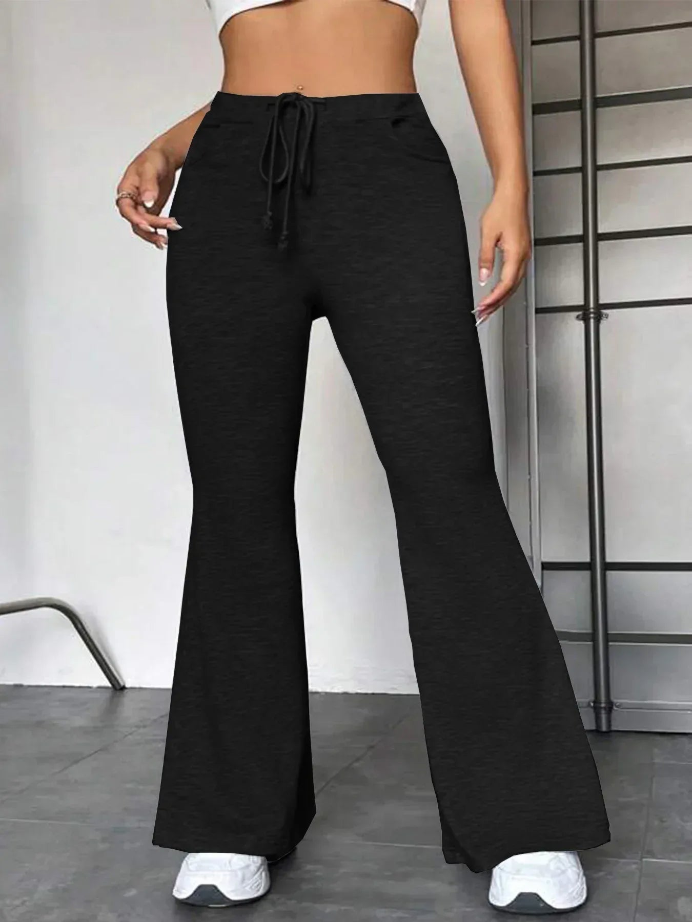 European And American Stitching Yoga Exercise Pants Outdoor Casual Flared Pants - DanaFashionstore