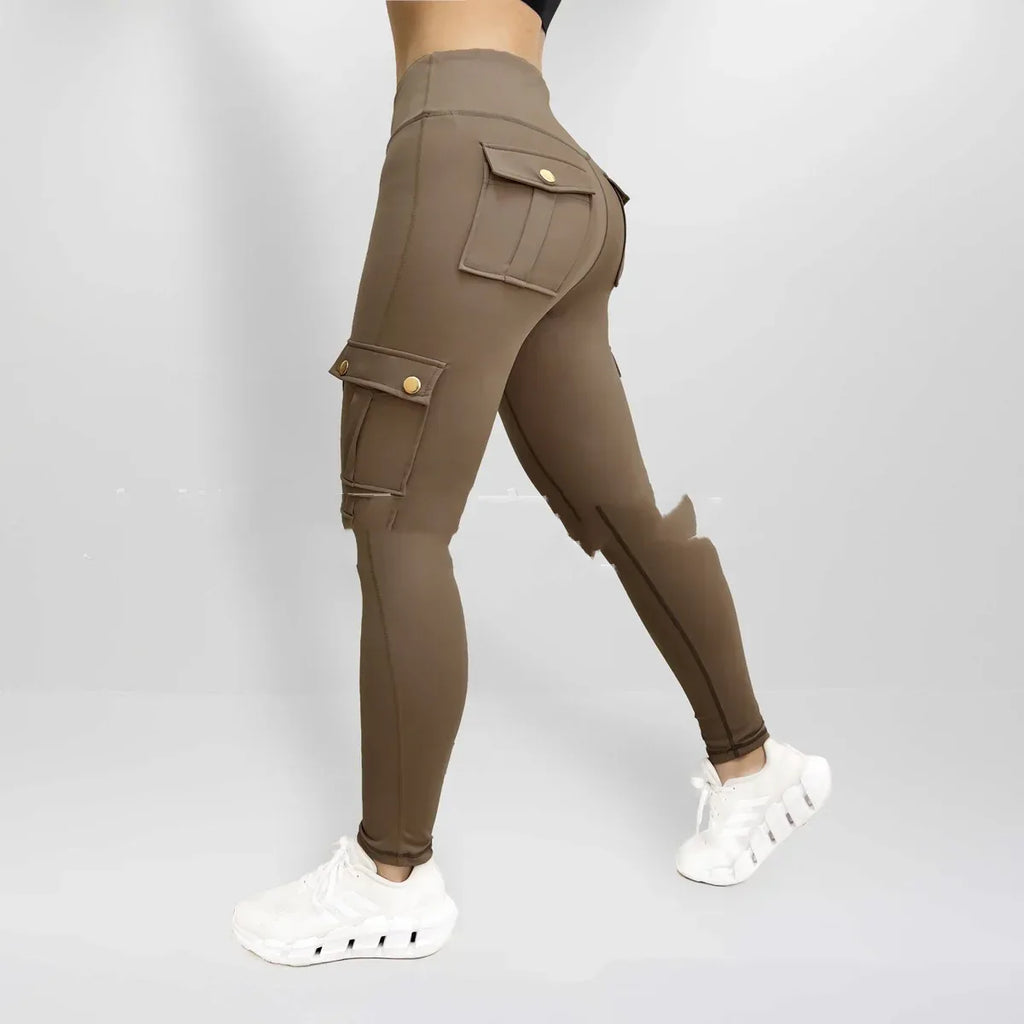 Workwear With Pocket Fitness Pants For Women High Elastic Tight - DanaFashionstore