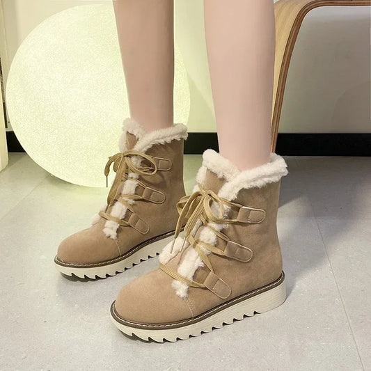 Thick Bottom Fleece-lined Thick Snow Boots Warm - DanaFashionstore