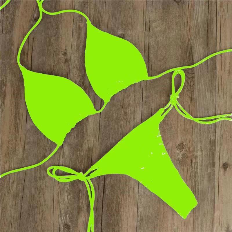 Halter Neck Tie Bikini Ladies Split Tie Swimsuit - DanaFashionstore