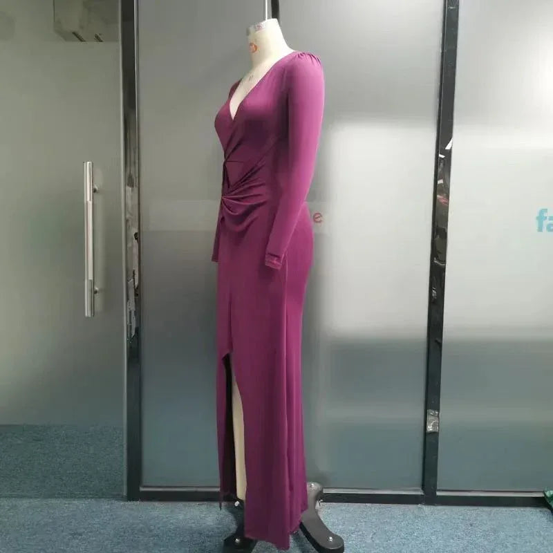 Design Sense High Slit Dress Women - DanaFashionstore