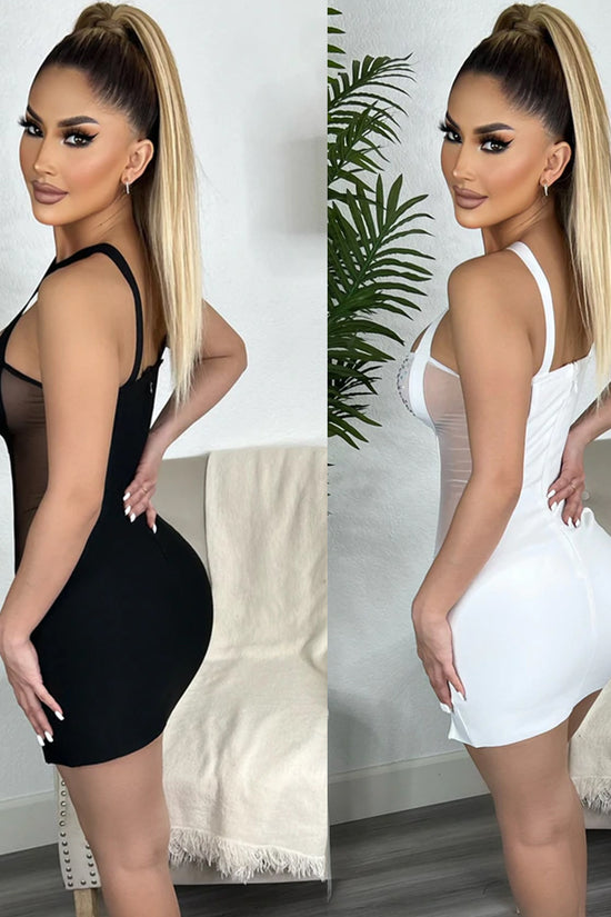 Sling Hot Drilling Nightclub Dress Women