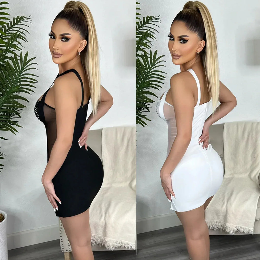 Sling Hot Drilling Nightclub Dress Women - DanaFashionstore