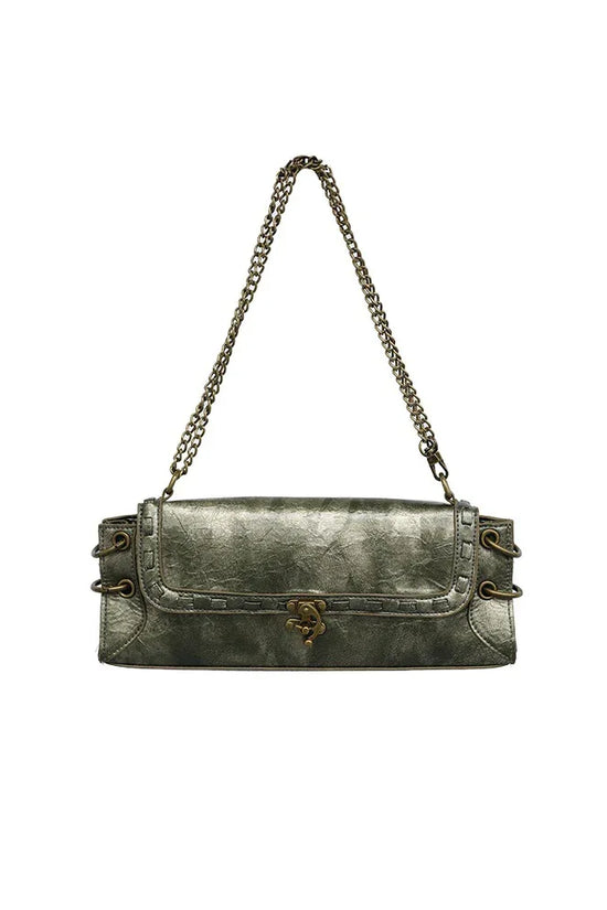 Design One-shoulder Lock Bronze Gold Crossbody Bag - DanaFashionstore