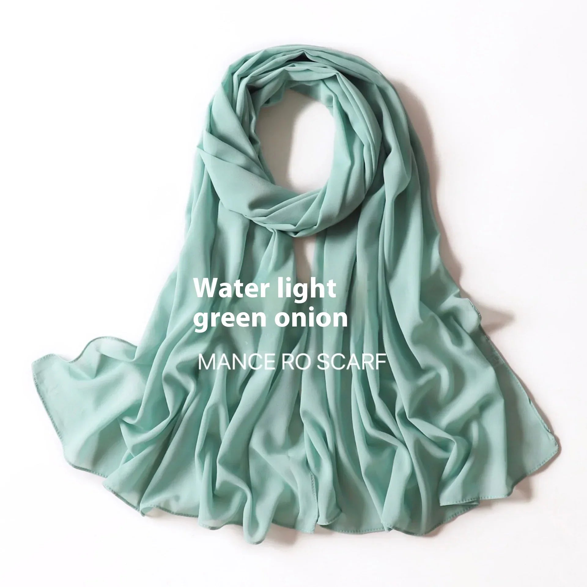 Pure Color Pearl Chiffon Scarf Headcloth Veil Chiffon Scarf - DanaFashionstore