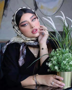 Chain Printed Scarf Women's Casual Scarf 90 90cm Satin Large Kerchief - DanaFashionstore