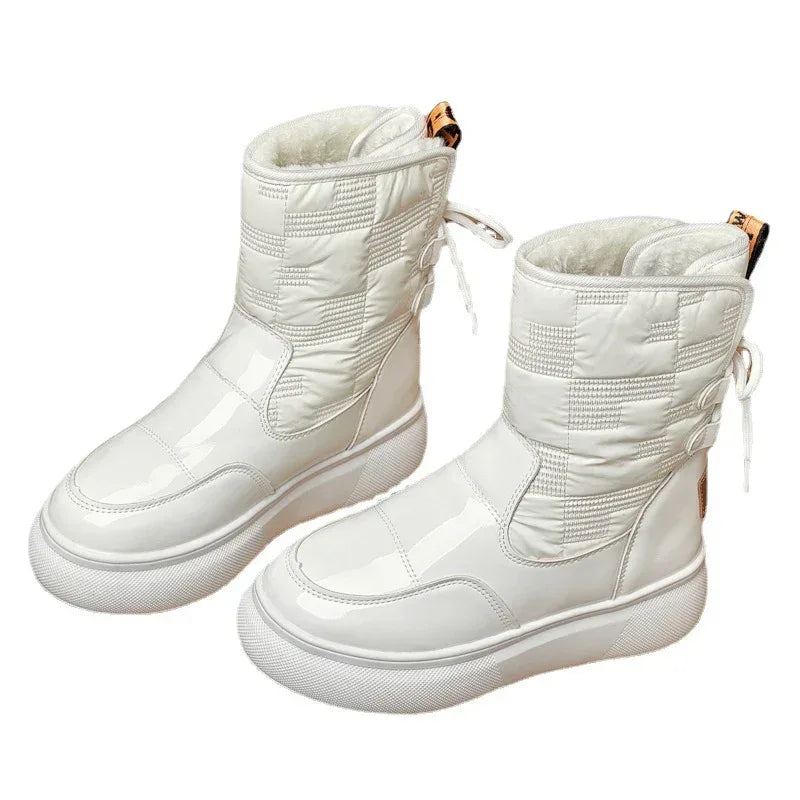 Women's Thick And Velvet Cotton Flat-bottomed Thick-soled Ankle Boots - DanaFashionstore