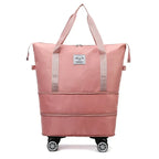 New Universal Wheel Travel Bag With Double-layer Dry And Wet Separation Fitness Yoga Shoulser Bags Sports Fitness Large Capacity Handbag Women - DanaFashionstore
