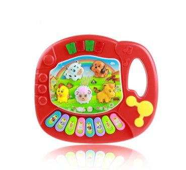 Educational Toys Farm Animal Keyboard Musical Instrument Child Baby Toys $22.38 Dana Fashion Color: Red Toys & Hobbies Feature: Kid's animal farm piano music toy, upper part with handle, and dogs, lamb, chicken, dallas, pony five animals button. Baby can