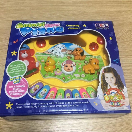 Educational Toys Farm Animal Keyboard Musical Instrument Child Baby Toys $22.38 Dana Fashion Color: Yellow Toys & Hobbies Feature: Kid's animal farm piano music toy, upper part with handle, and dogs, lamb, chicken, dallas, pony five animals button. Baby c