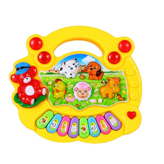 Educational Toys Farm Animal Keyboard Musical Instrument Child Baby Toys $22.38 Dana Fashion Color: Red Toys & Hobbies Feature: Kid's animal farm piano music toy, upper part with handle, and dogs, lamb, chicken, dallas, pony five animals button. Baby can