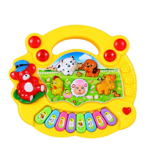 Educational Toys Farm Animal Keyboard Musical Instrument Child Baby Toys $22.38 Dana Fashion Color: Red Toys & Hobbies Feature: Kid's animal farm piano music toy, upper part with handle, and dogs, lamb, chicken, dallas, pony five animals button. Baby can