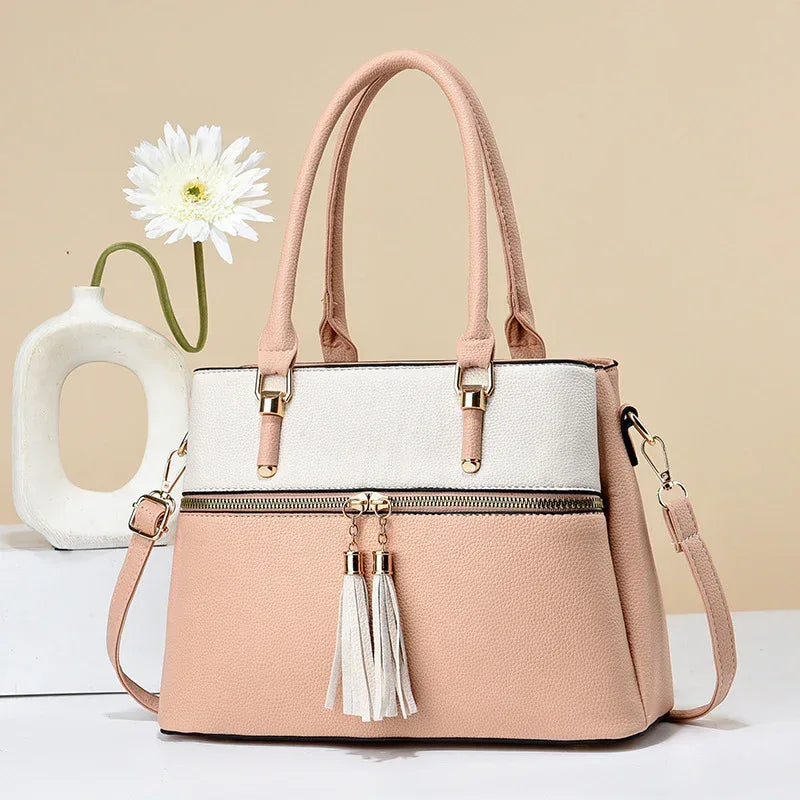 Large Capacity Soft Leather Tassel Shoulder Bag - DanaFashionstore