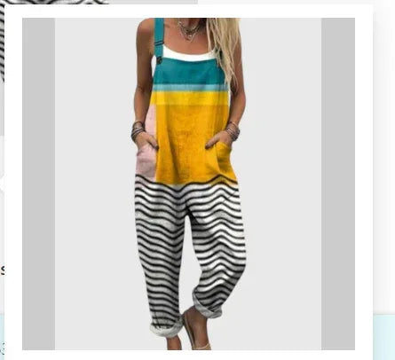 Fashion 3D Printing Suspenders 2026 - Summer Casual Jumpsuit - DanaFashionstore