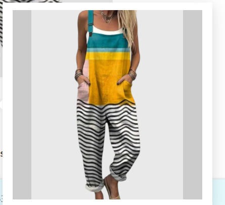 Fashion Women's Summer 3D Printing Casual Suspenders