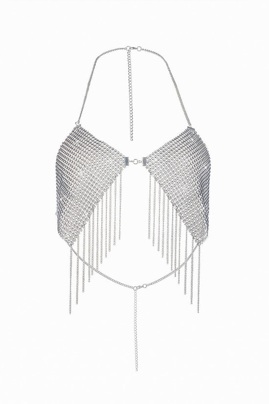 Faux-metallic Sexy Hot Girl Sequins Chest Necklace