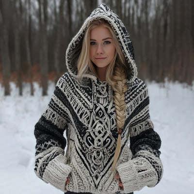 Women's Skin-friendly, Anti-pilling Knitted Cardigan With A Round Neckline, Loose Fit, And Long Length - DanaFashionstore