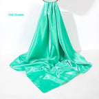 Pure Color Silk Scarf Artificial Silk 90cm Shiny Satin Shawl - DanaFashionstore