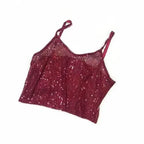 V-neck Inner Match Glitter Camisole - DanaFashionstore