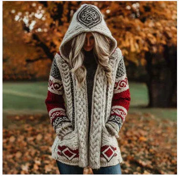 Women's Skin-friendly, Anti-pilling Knitted Cardigan With A Round Neckline, Loose Fit, And Long Length - DanaFashionstore