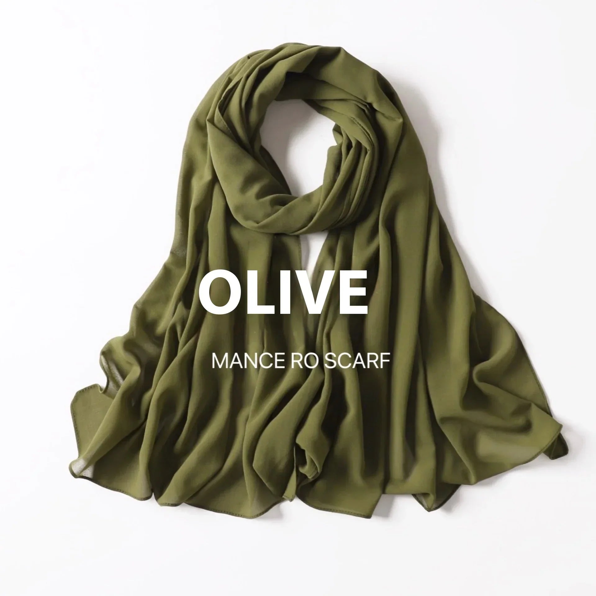 Pure Color Pearl Chiffon Scarf Headcloth Veil Chiffon Scarf - DanaFashionstore