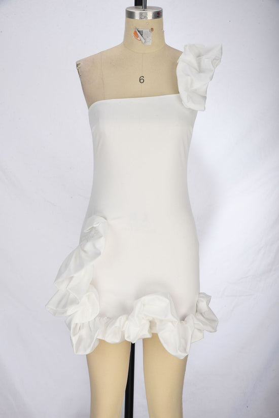 Women's Ruffled Bud Waist Dress