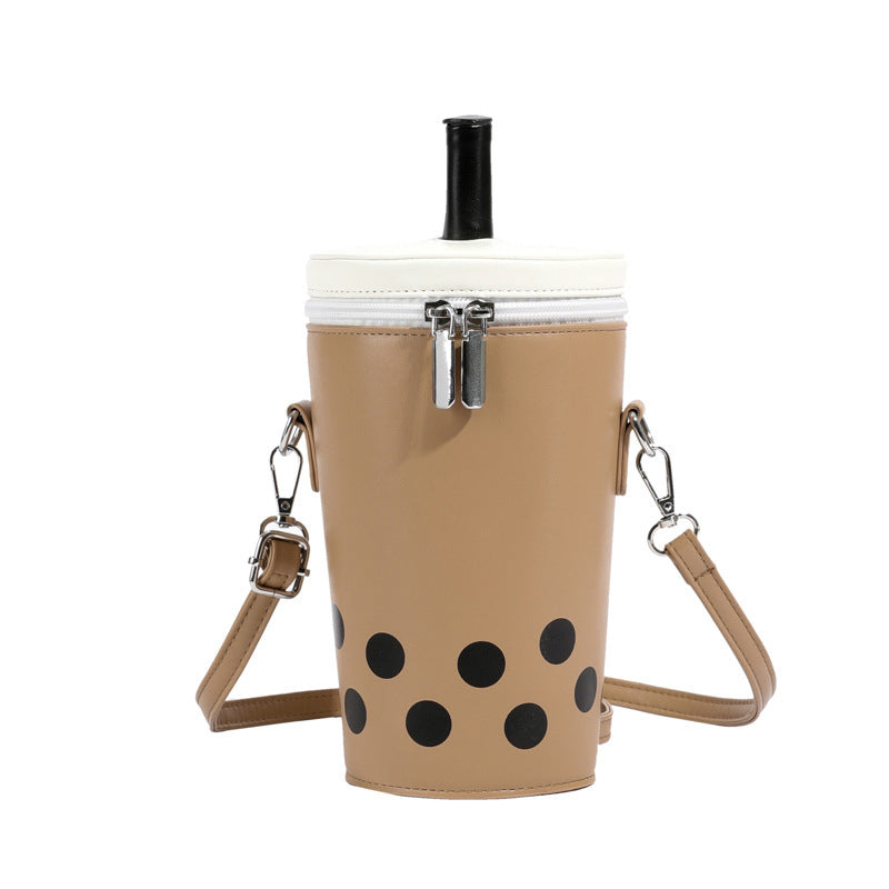 Milk Tea Personalized Small Bags Women's New Fashion Messenger Phone Bag Cute Girl Bucket Backpack - Dana Fashion