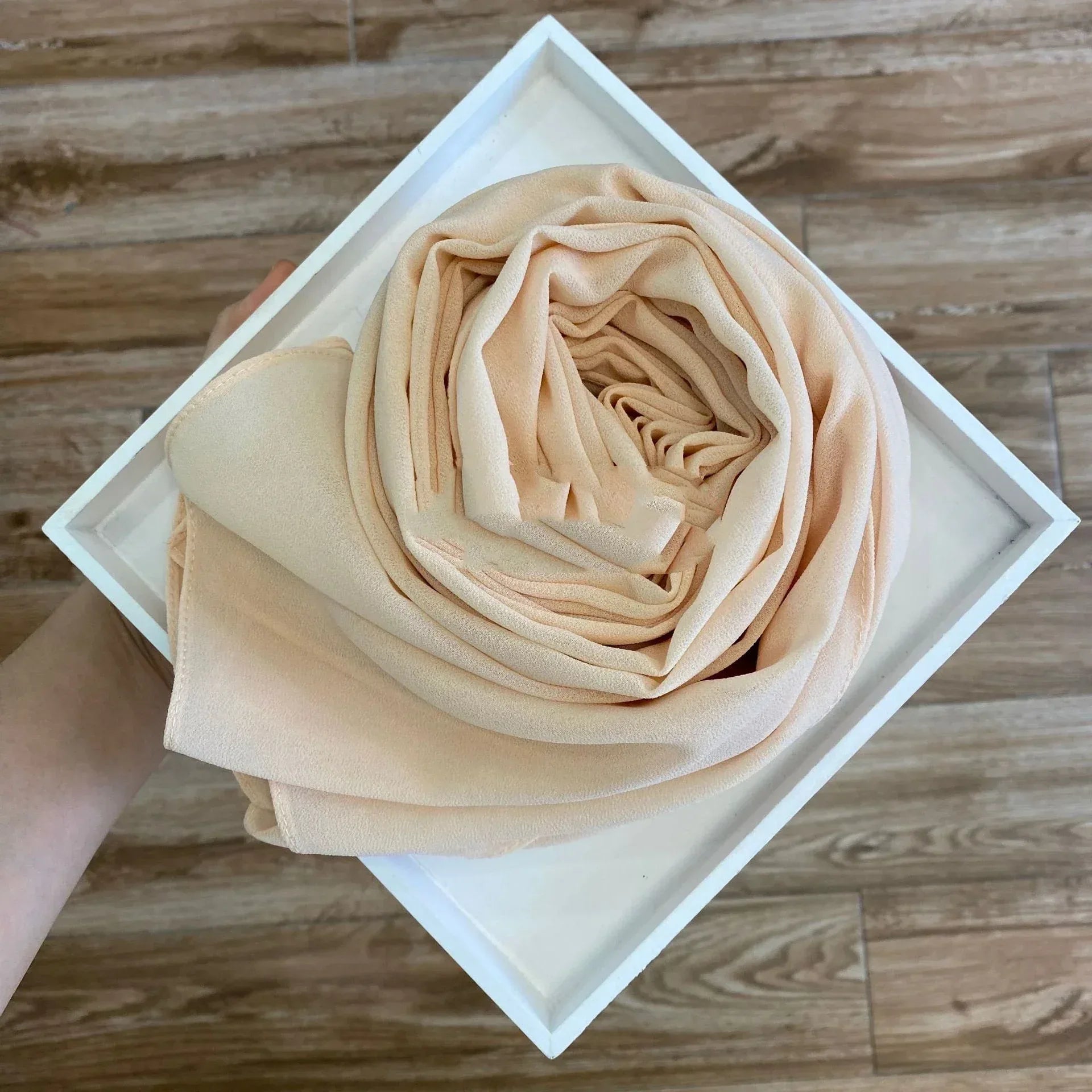 Women's Hijab Solid Pearl Chiffon Scarf - DanaFashionstore