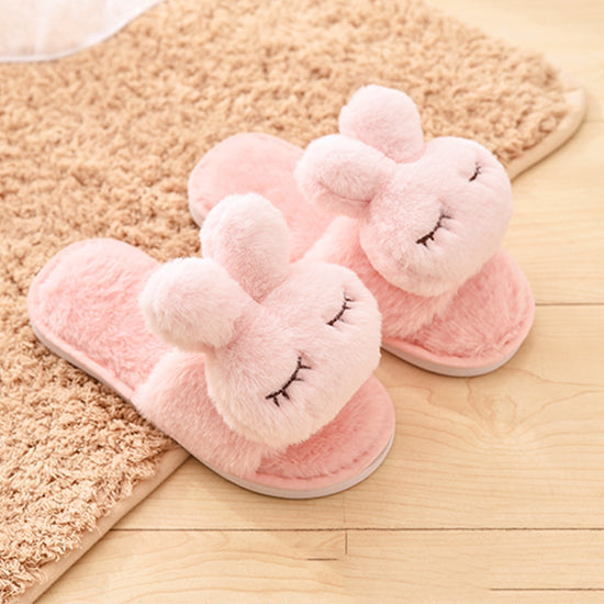 Plush Slippers Parent-child Cute Cartoon Rabbit