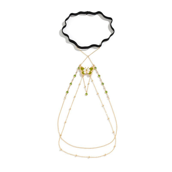Elastic Band Leg Bracelet Green Painted Butterfly $12.00 Dana Fashion Color: 01 Gold 0302 Women's Accessories Product information: Type: thigh chain Color: 01 Gold 0302,02 gold 0305,02 White K 0305 Inlay material: alloy inlay artificial gemstone/semi-prec