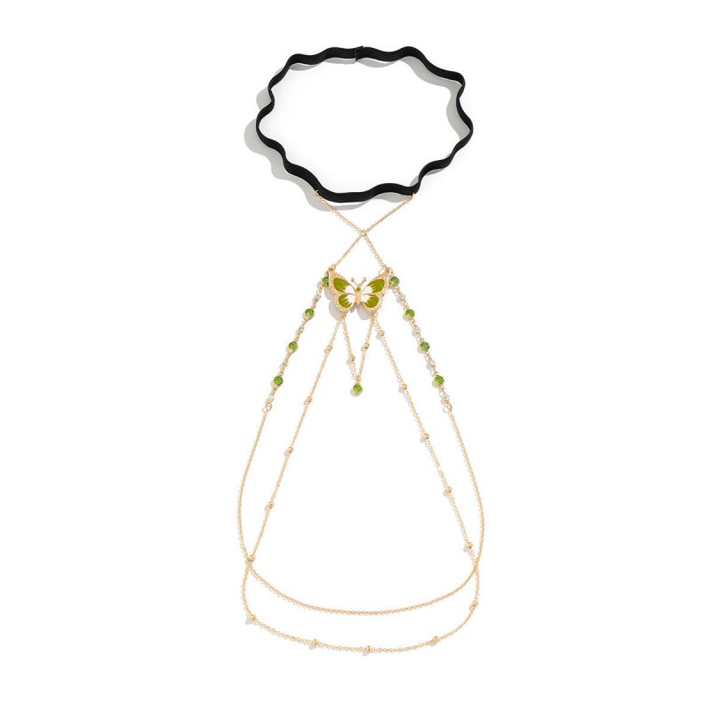 Elastic Band Leg Bracelet Green Painted Butterfly $12.00 Dana Fashion Color: 01 Gold 0302 Women's Accessories Product information: Type: thigh chain Color: 01 Gold 0302,02 gold 0305,02 White K 0305 Inlay material: alloy inlay artificial gemstone/semi-prec