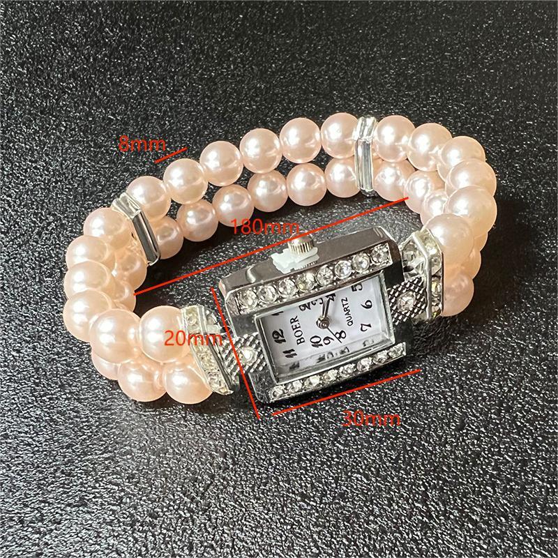 Elastic Bracelet With A Light Luxury Heart-shaped Design $14.24 Dana Fashion style: Style 007 Women's Accessories Product information: Material: imitation pearls Processing technology: diamond setting Modeling: geometric type Color: 007 Size Information: