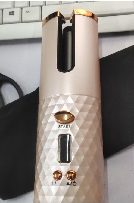Electric Automatic Curler Wireless Curling Stick $39.00 Dana Fashion Color: Pink Beauty Tools Product information: Material: ABS+nylon Product size: 190 * 60 * 50mm Battery capacity: 4000mAh Rated voltage: 3.7V Power: 34W Temperature range: 150-200 ℃ Serv