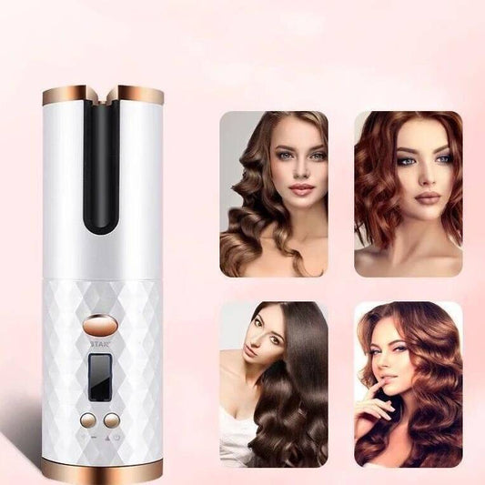 Electric Automatic Curler Wireless Curling Stick $39.00 Dana Fashion Color: Black Beauty Tools Product information: Material: ABS+nylon Product size: 190 * 60 * 50mm Battery capacity: 4000mAh Rated voltage: 3.7V Power: 34W Temperature range: 150-200 ℃ Ser
