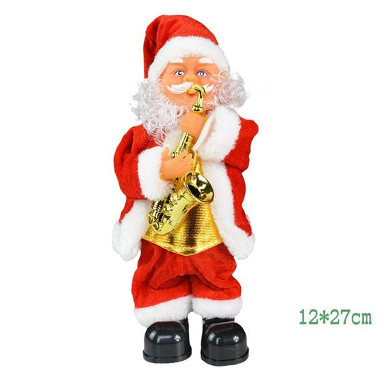 Electric Bell Santa Claus Toy $40.60 Dana Fashion style: Saxophone Style Toys & Hobbies Product information: Material: plastic and fabric Category: Christmas, Craft, Decoration Use:Need to bring 3 AA batteries Fawn type 2 AA batteries Size Information: Sp