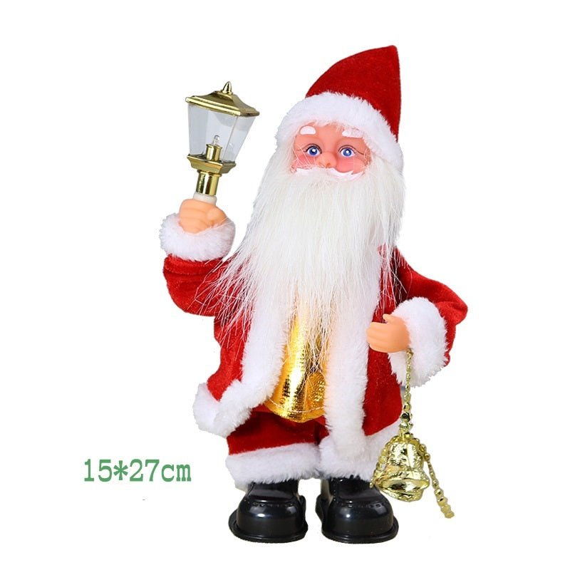 Electric Bell Santa Claus Toy $48.09 Dana Fashion style: Lantern Style Toys & Hobbies Product information: Material: plastic and fabric Category: Christmas, Craft, Decoration Use:Need to bring 3 AA batteries Fawn type 2 AA batteries Size Information: Spec