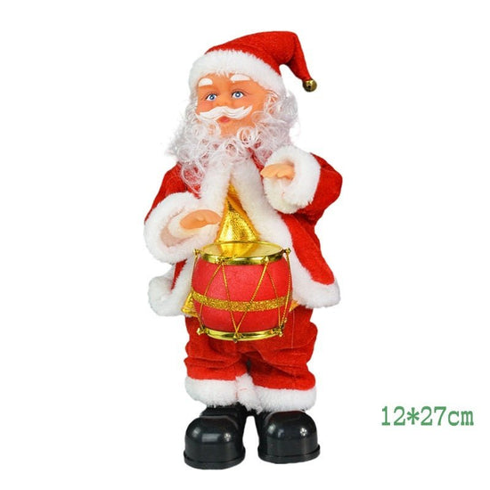 Electric Bell Santa Claus Toy $40.63 Dana Fashion style: Drumming Style Toys & Hobbies Product information: Material: plastic and fabric Category: Christmas, Craft, Decoration Use:Need to bring 3 AA batteries Fawn type 2 AA batteries Size Information: Spe