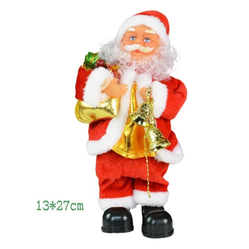 Electric Bell Santa Claus Toy $40.60 Dana Fashion style: Bell Pack Style Toys & Hobbies Product information: Material: plastic and fabric Category: Christmas, Craft, Decoration Use:Need to bring 3 AA batteries Fawn type 2 AA batteries Size Information: Sp