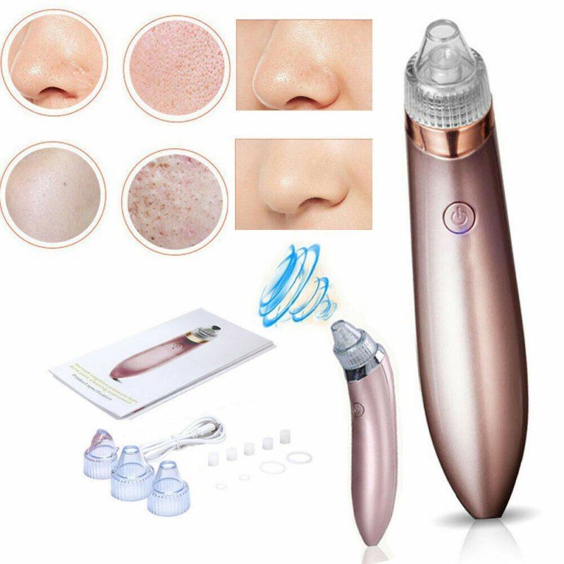 Electric Blackhead Vacuum Pore Cleaner Acne Pimple Remover Strong Suction Tool Electric Blackhead Remover Pore Vacuum Suction Diamond Dermabrasion Face Cleaner $25.00 Dana Fashion Color: As Picture Beauty Tools Feature: Can be used to remove blackhead, ac