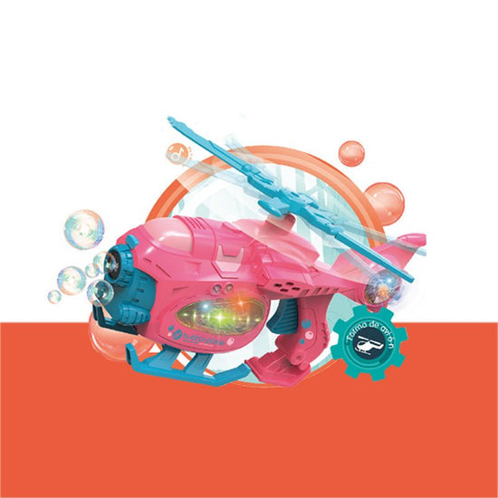 Electric Cartoon Bubble Toy Universal Wheel With Light And Sound Effect Children's Outdoor Indoor Parent-child Toy Gift $27.31 Dana Fashion Color: Pink airplane Toys & Hobbies Product Information: Material: Plastic/Plastic Place of Origin: Chenghai, Guang