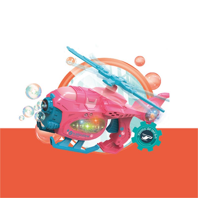 Electric Cartoon Bubble Toy Universal Wheel With Light And Sound Effect Children's Outdoor Indoor Parent-child Toy Gift $27.31 Dana Fashion Color: Pink airplane Toys & Hobbies Product Information: Material: Plastic/Plastic Place of Origin: Chenghai, Guang
