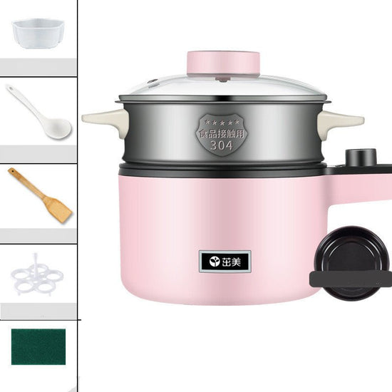 Electric cooker hot pot multi-function integrated pot $72.58 Dana Fashion Color: Pink Model: CN Dana's Kitchen Type; electric heating/hot pot Electric heating/hot pot function; steaming, frying, frying, frying, boiled, stewed, braised, hot pot Liner mater