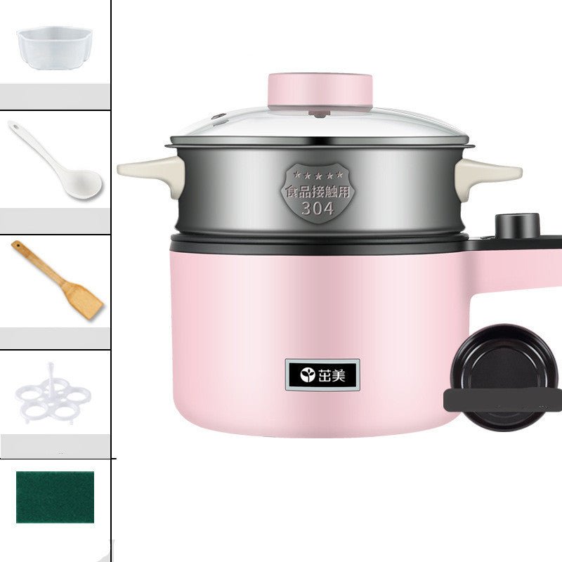 Electric cooker hot pot multi-function integrated pot $72.58 Dana Fashion Color: Pink Model: CN Dana's Kitchen Type; electric heating/hot pot Electric heating/hot pot function; steaming, frying, frying, frying, boiled, stewed, braised, hot pot Liner mater