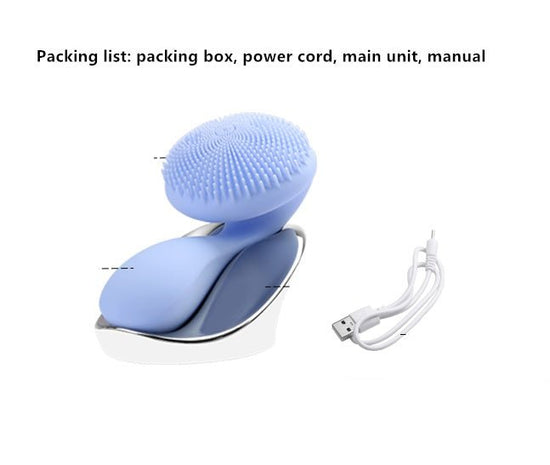 Electric face washer $140.99 Dana Fashion Color: Blue Beauty Tools Product Name: Wireless Charging Silicone Waterproof Cleansing Instrument Product material: ABS + food grade silicone Product size: 95*65*30mm Discharge time: lasts for more than 90 minutes