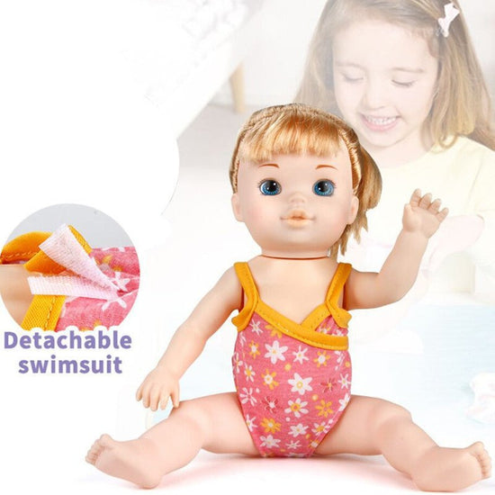Electric floating swimming doll $48.13 Dana Fashion Color: B 33cm Toys & Hobbies Product name: swimming doll Product size: 17x33.5cm Suitable for age: 3+ Battery used: 3x1.5V AAA battery Product material: ABS plastic + electronic components Product style: