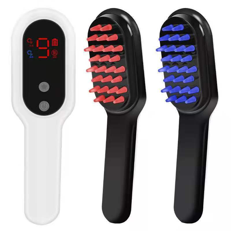 Electric Head Massager Magnetic Therapy Hair Growth Comb Blue Red Light Scalp Massage Brush Relieve Fatigue Pressure LED Display $37.00 Dana Fashion Color: White Beauty Tools Overview 1. Red and blue light can penetrate the epidermal cells, reach the root