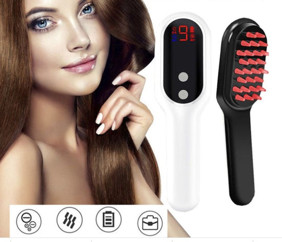 Electric Head Massager Magnetic Therapy Hair Growth Comb Blue Red Light Scalp Massage Brush Relieve Fatigue Pressure LED Display $37.00 Dana Fashion Color: White Beauty Tools Overview 1. Red and blue light can penetrate the epidermal cells, reach the root